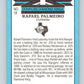 1991 Donruss #19 Rafael Palmeiro Rangers DK UER MLB Baseball Image 2