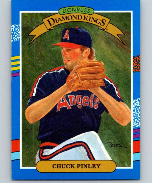 1991 Donruss #26 Chuck Finley Angels DK UER MLB Baseball Image 1