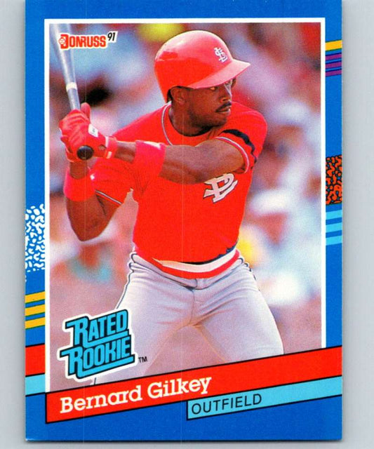 1991 Donruss #30 Bernard Gilkey Cardinals RR MLB Baseball Image 1