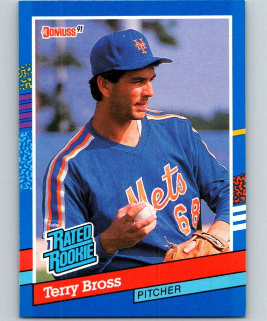 1991 Donruss #34 Terry Bross Mets RR MLB Baseball Image 1