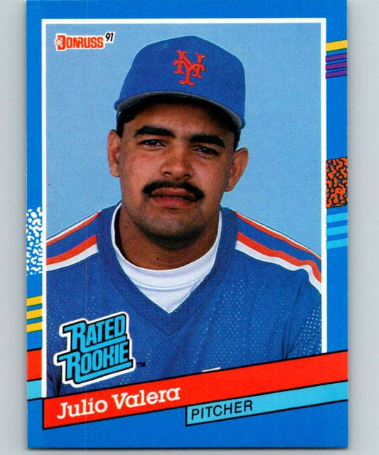 1991 Donruss #39 Julio Valera Mets RR MLB Baseball Image 1