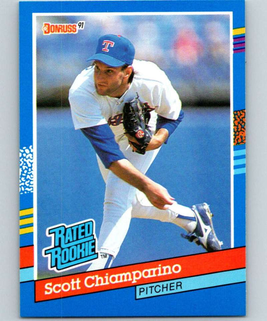 1991 Donruss #42 Scott Chiamparino Rangers RR MLB Baseball Image 1