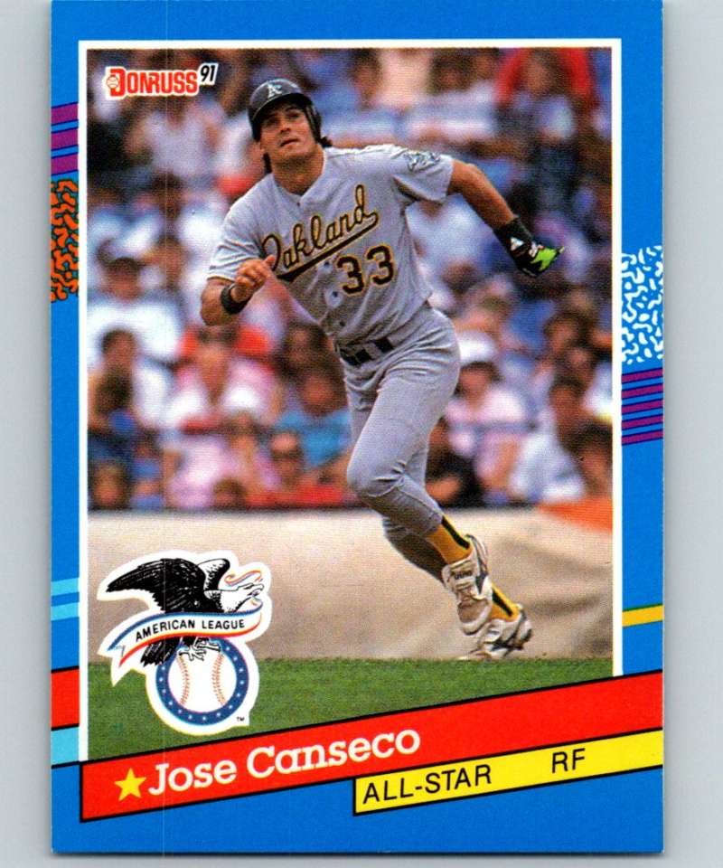 1991 Donruss #50 Jose Canseco Athletics AS MLB Baseball Image 1