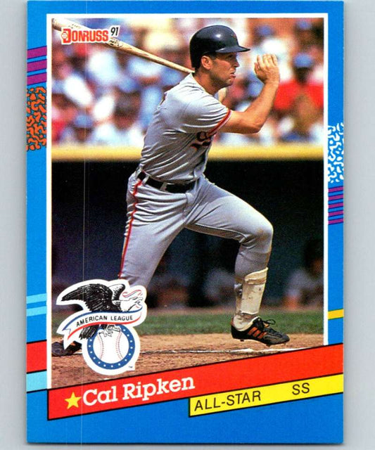 1991 Donruss #52 Cal Ripken Jr. Orioles AS MLB Baseball Image 1