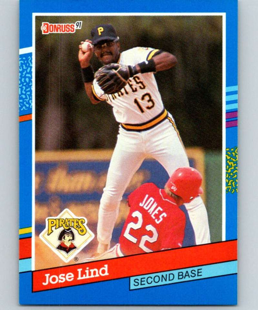 1991 Donruss #58 Jose Lind Pirates MLB Baseball Image 1