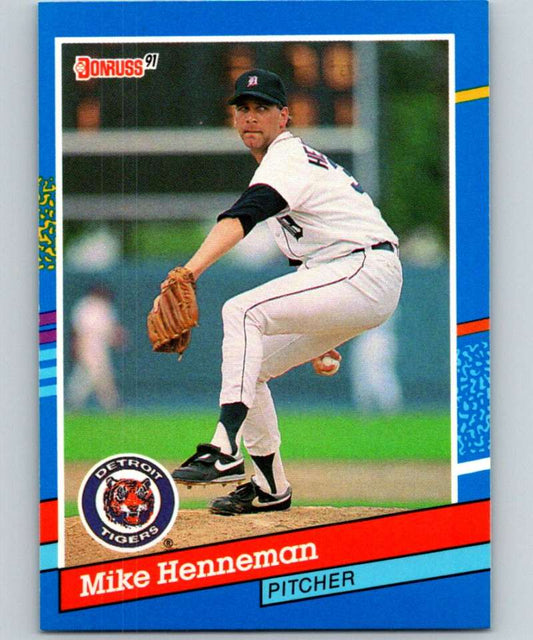 1991 Donruss #76 Mike Henneman Tigers MLB Baseball Image 1