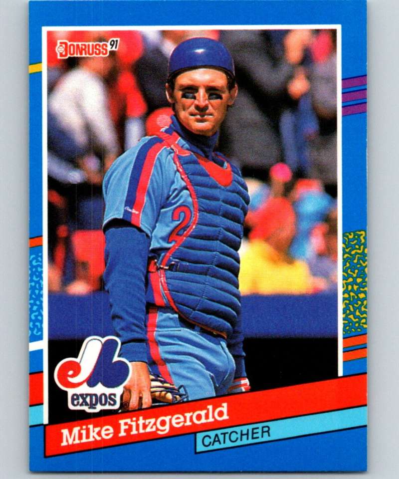 1991 Donruss #82 Mike Fitzgerald Expos MLB Baseball Image 1