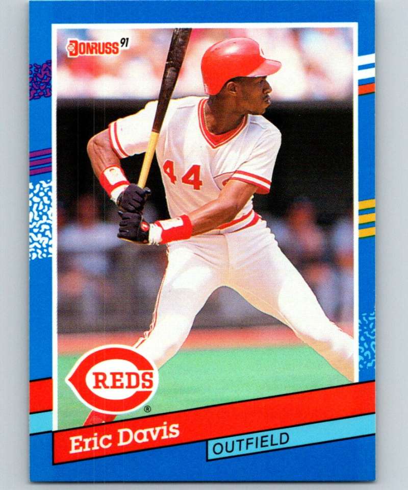 1991 Donruss #84 Eric Davis Reds MLB Baseball Image 1