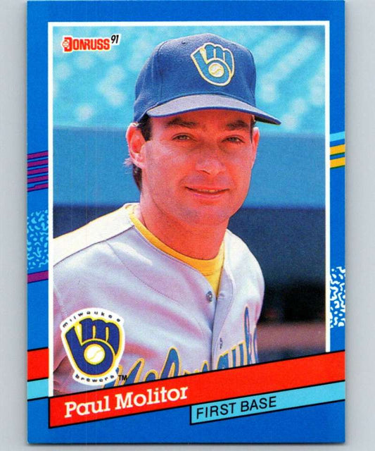 1991 Donruss #85 Paul Molitor Brewers MLB Baseball Image 1