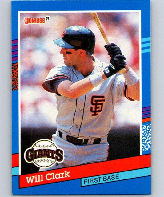 1991 Donruss #86 Will Clark Giants MLB Baseball