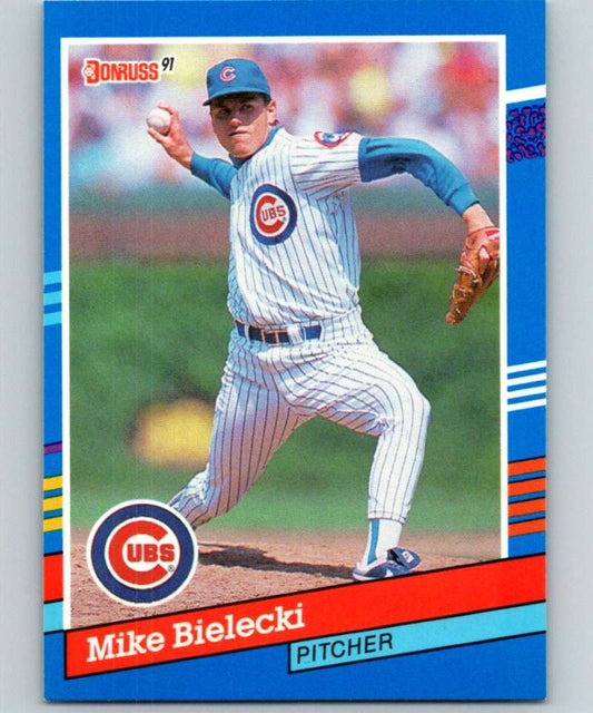 1991 Donruss #87 Mike Bielecki Cubs MLB Baseball Image 1