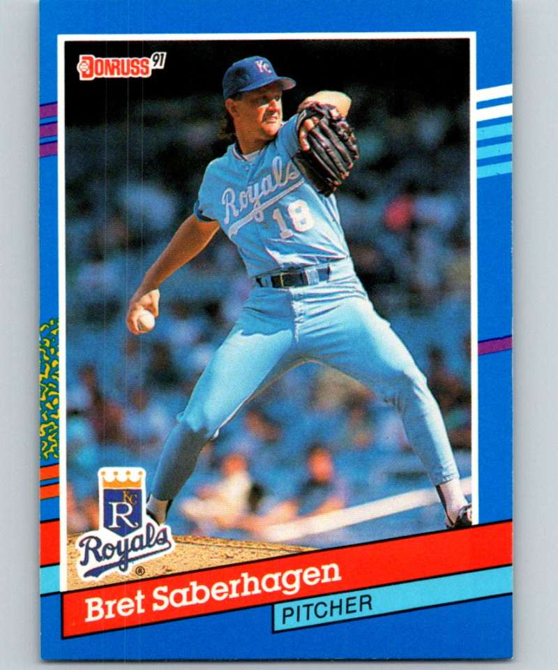 1991 Donruss #88 Bret Saberhagen Royals MLB Baseball Image 1