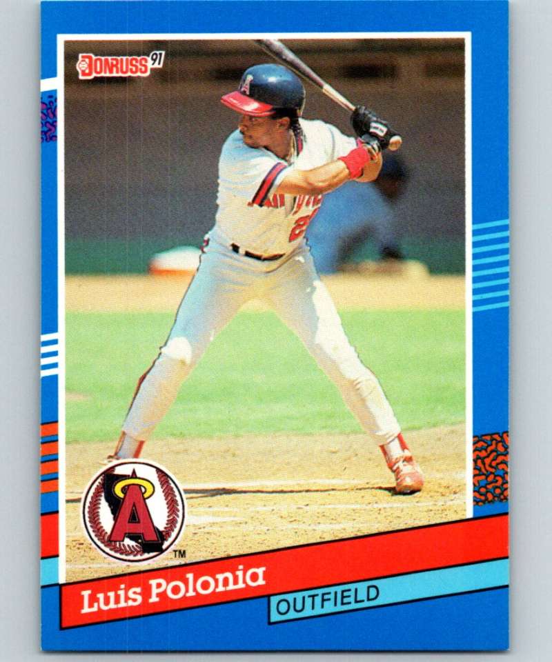 1991 Donruss #93 Luis Polonia Angels MLB Baseball Image 1