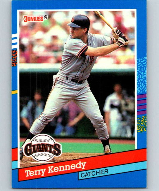 1991 Donruss #94 Terry Kennedy Giants MLB Baseball Image 1