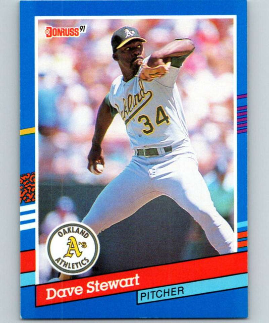 1991 Donruss #102 Dave Stewart Athletics MLB Baseball Image 1