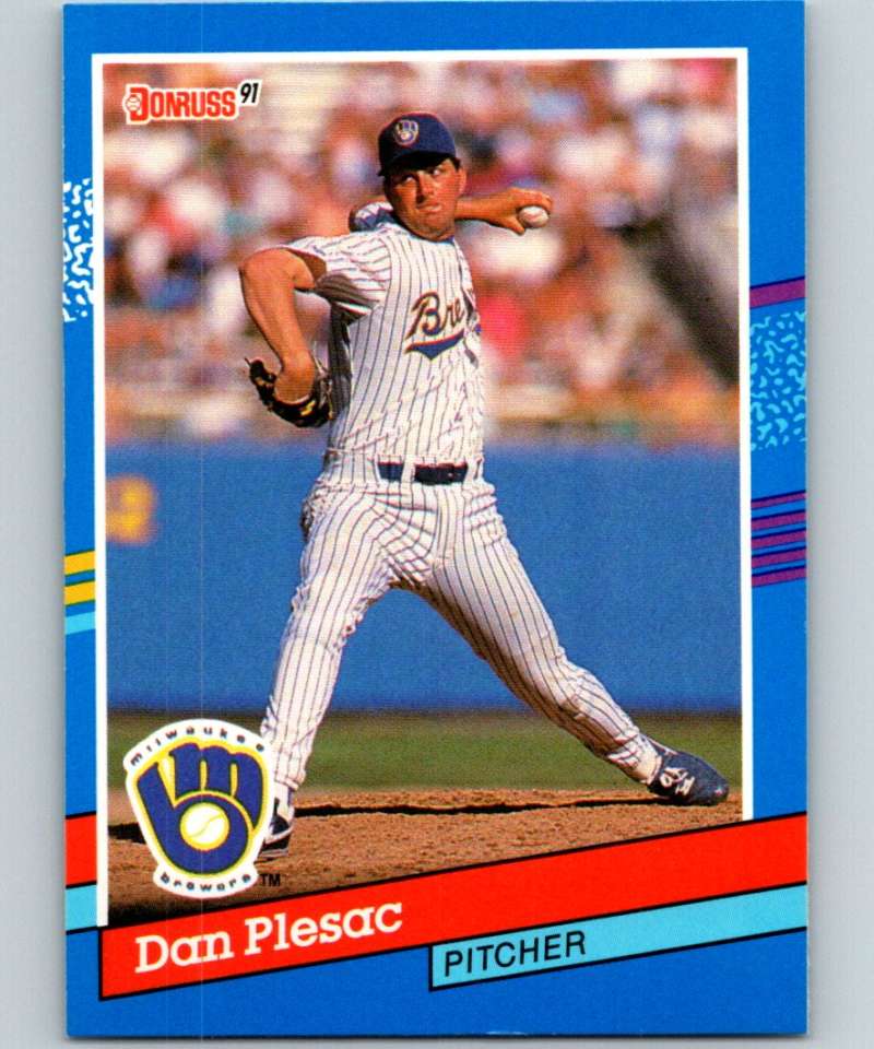 1991 Donruss #104 Dan Plesac Brewers MLB Baseball Image 1