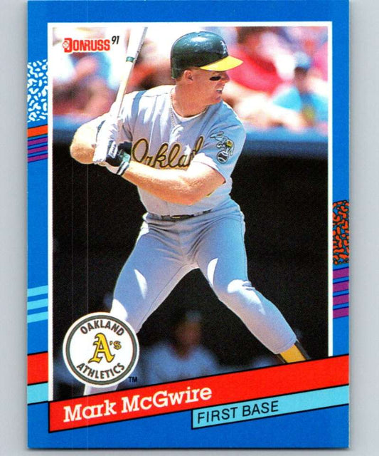 1991 Donruss #105 Mark McGwire Athletics MLB Baseball Image 1