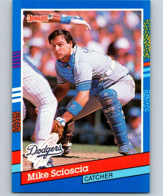 1991 Donruss #112 Mike Scioscia Dodgers MLB Baseball Image 1
