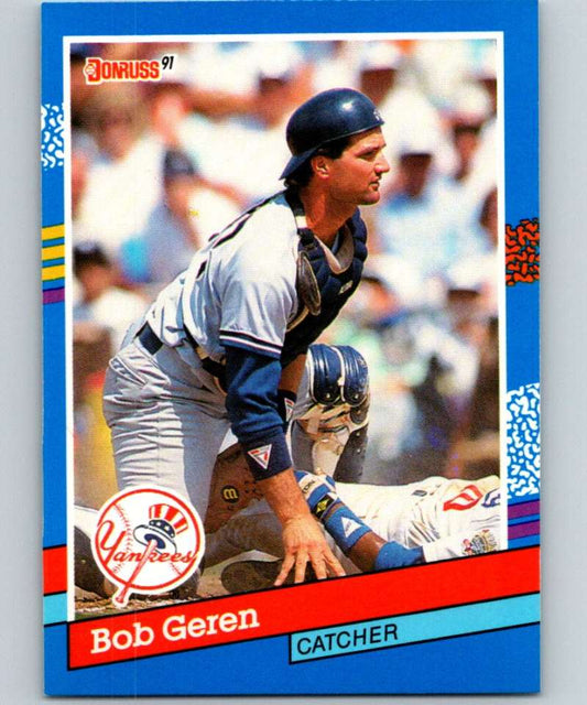 1991 Donruss #114 Bob Geren Yankees MLB Baseball Image 1