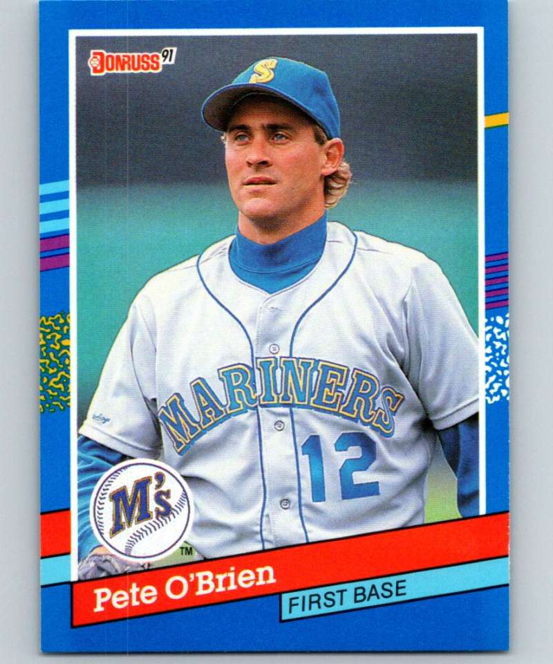 1991 Donruss #119 Pete O'Brien Mariners UER MLB Baseball Image 1