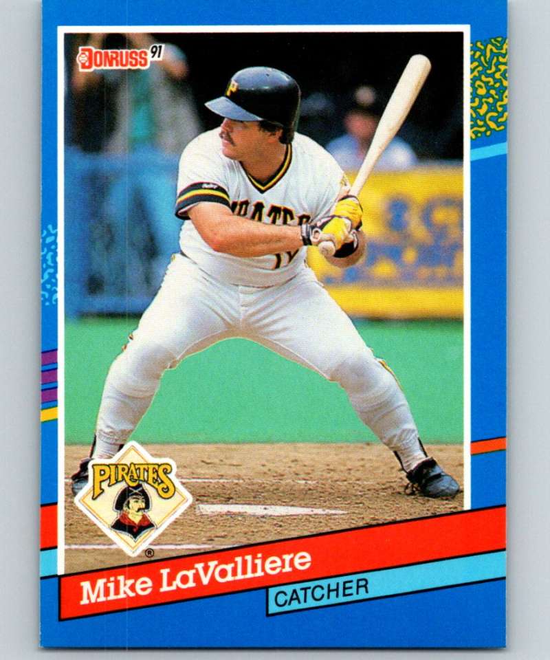 1991 Donruss #121 Mike LaValliere Pirates MLB Baseball Image 1