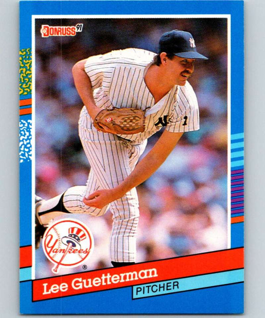 1991 Donruss #124 Lee Guetterman Yankees MLB Baseball Image 1