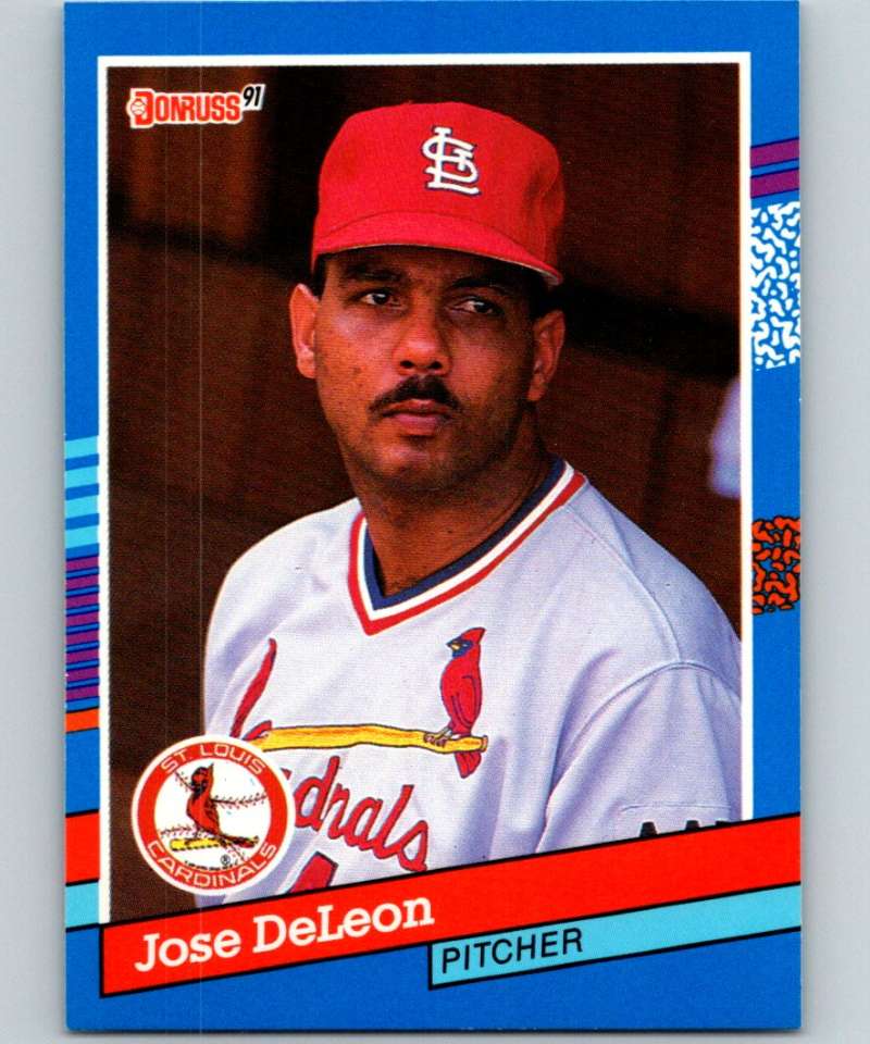 1991 Donruss #128 Jose DeLeon Cardinals MLB Baseball Image 1