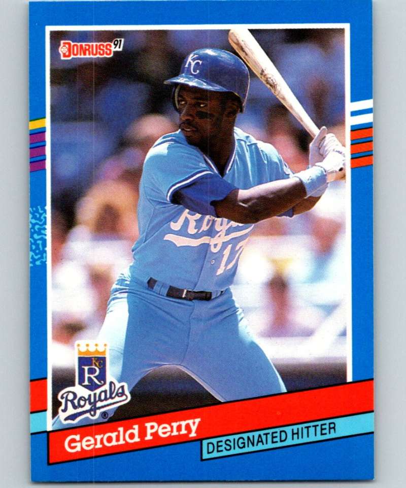 1991 Donruss #130 Gerald Perry Royals MLB Baseball Image 1