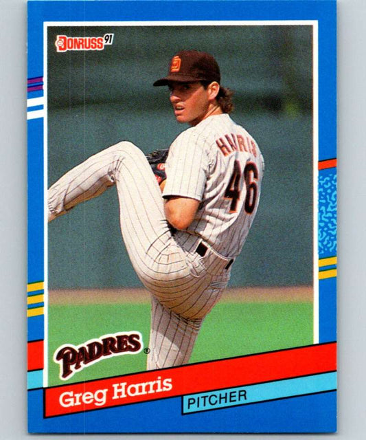 1991 Donruss #131 Greg Harris Padres MLB Baseball Image 1