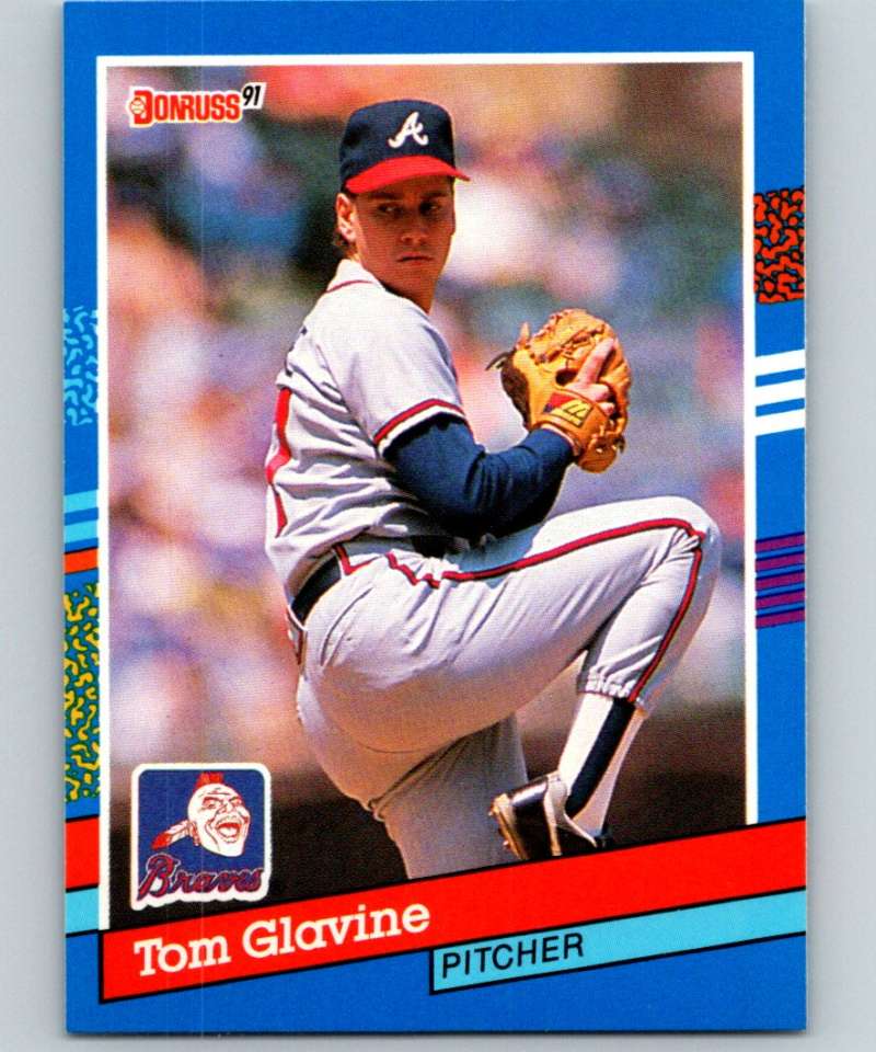 1991 Donruss #132 Tom Glavine Braves MLB Baseball Image 1