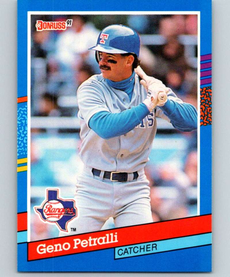 1991 Donruss #137 Geno Petralli Rangers MLB Baseball Image 1