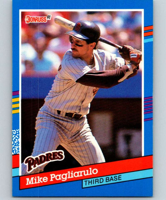 1991 Donruss #140 Mike Pagliarulo Padres MLB Baseball Image 1