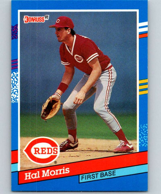1991 Donruss #141 Hal Morris Reds MLB Baseball Image 1