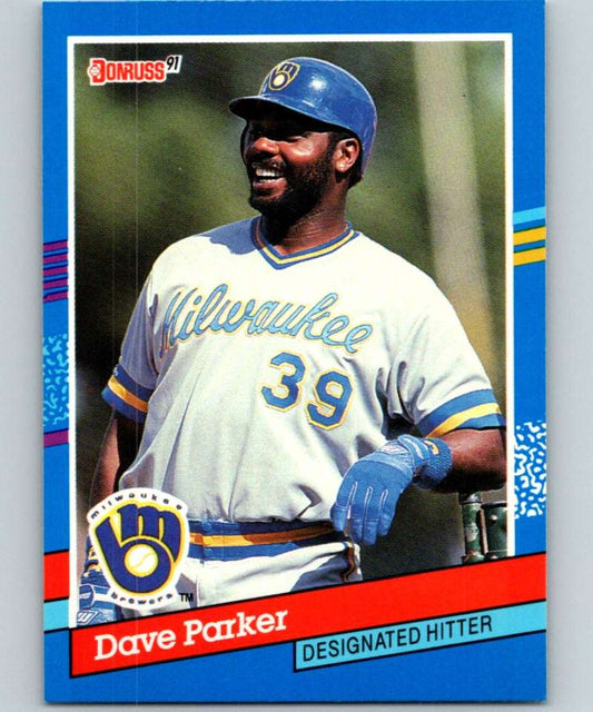 1991 Donruss #142 Dave Parker Brewers MLB Baseball Image 1