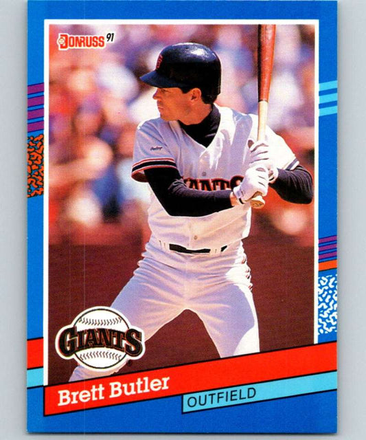 1991 Donruss #143 Brett Butler Giants MLB Baseball Image 1