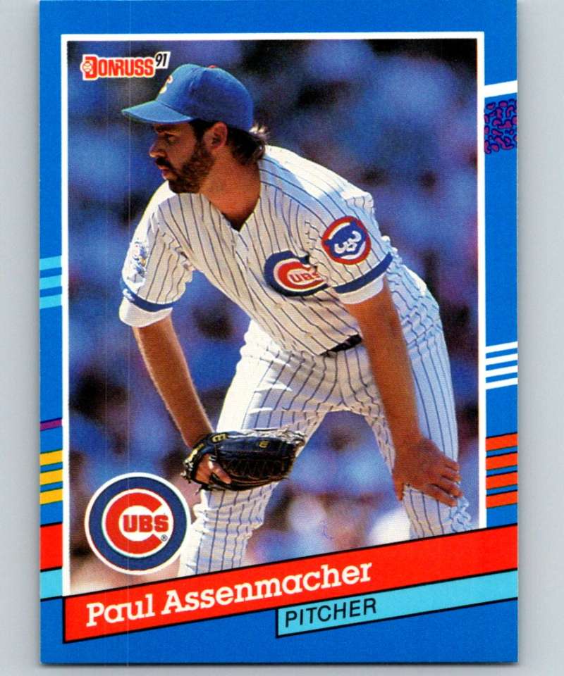 1991 Donruss #144 Paul Assenmacher Cubs MLB Baseball Image 1