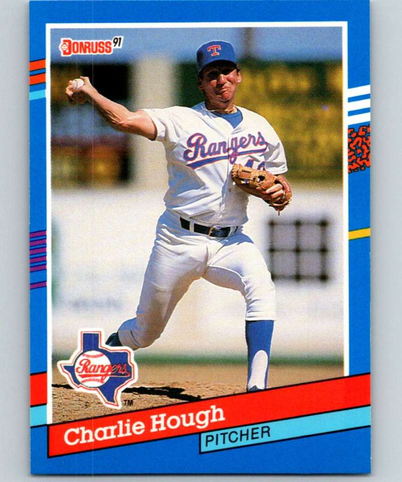 1991 Donruss #146 Charlie Hough Rangers MLB Baseball Image 1