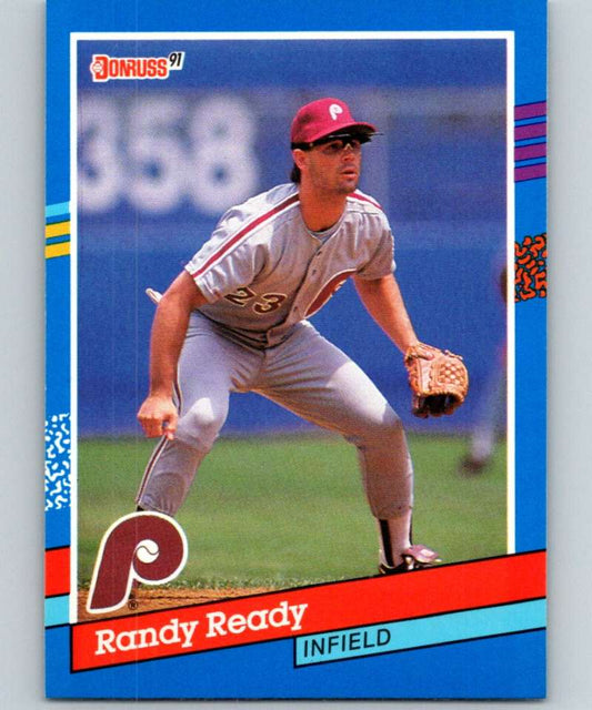 1991 Donruss #148 Randy Ready Phillies MLB Baseball Image 1