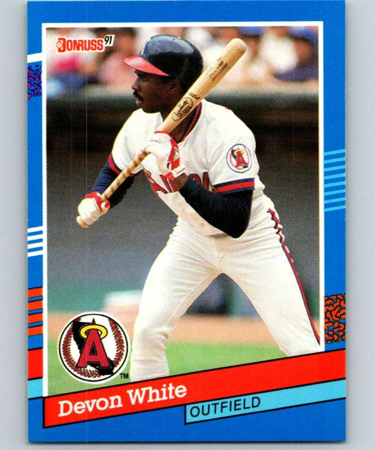 1991 Donruss #150 Devon White Angels MLB Baseball Image 1
