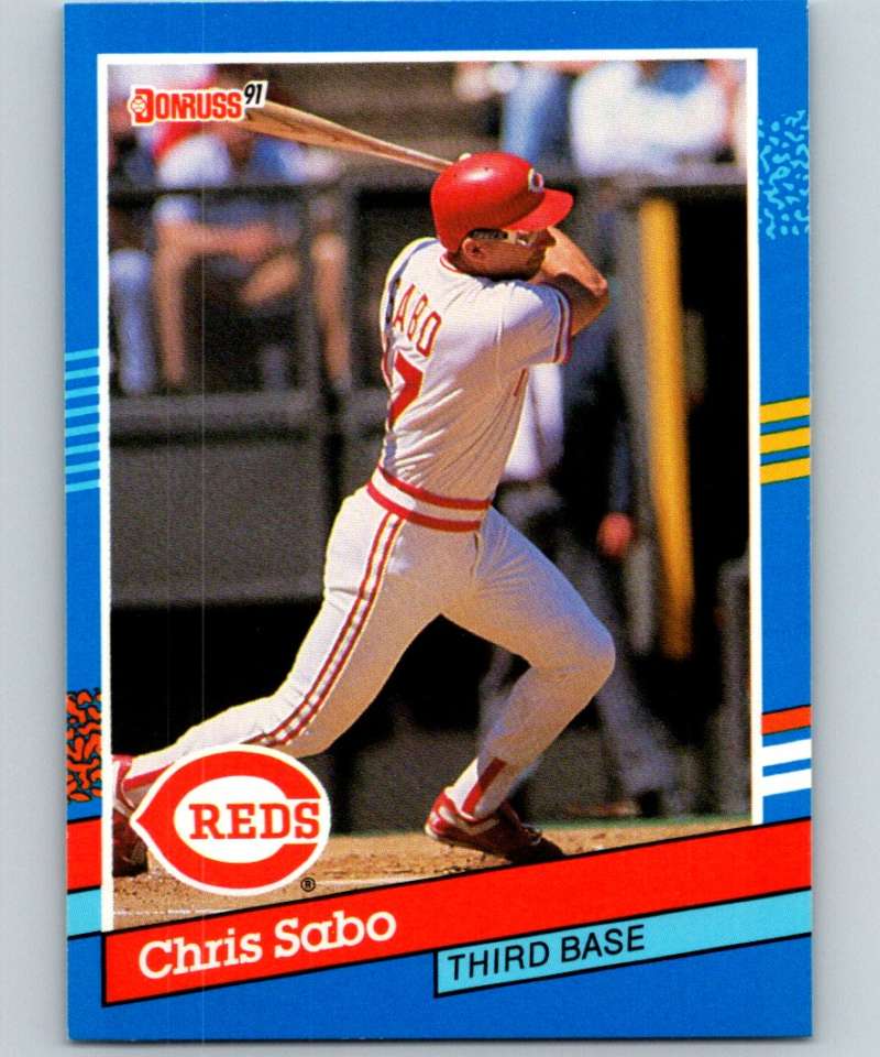1991 Donruss #153 Chris Sabo Reds MLB Baseball Image 1