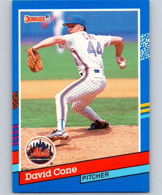 1991 Donruss #154 David Cone Mets MLB Baseball Image 1