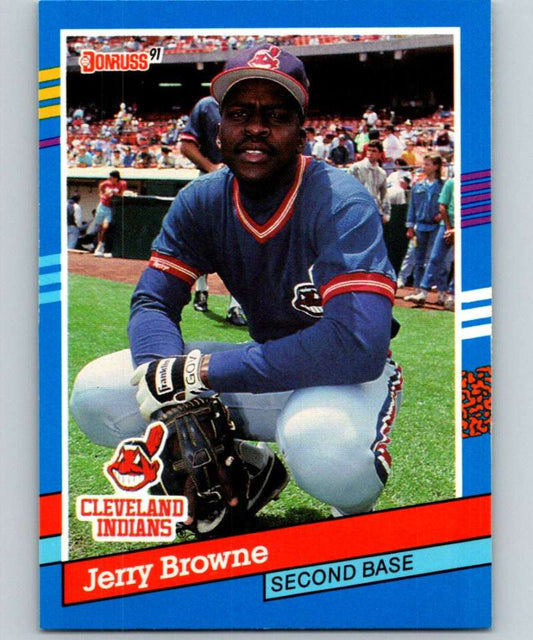1991 Donruss #162 Jerry Browne Indians UER MLB Baseball Image 1