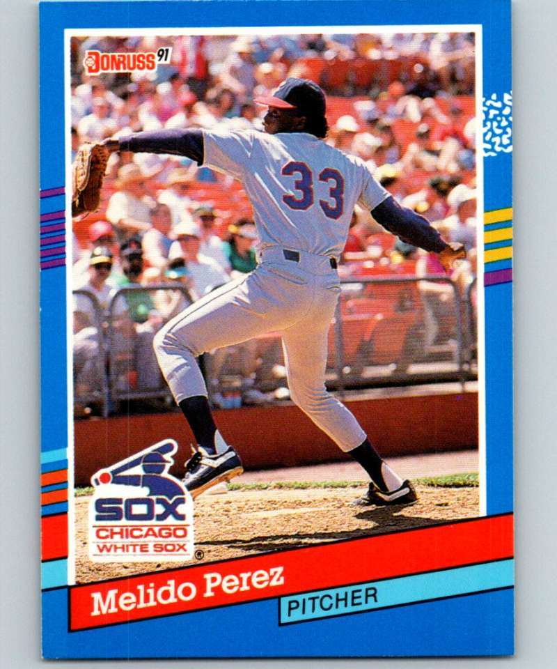 1991 Donruss #164 Melido Perez White Sox MLB Baseball Image 1