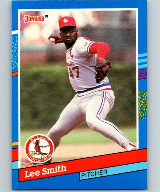 1991 Donruss #169 Lee Smith Cardinals MLB Baseball Image 1