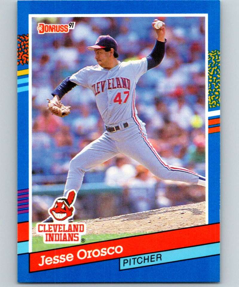 1991 Donruss #171 Jesse Orosco Indians MLB Baseball Image 1