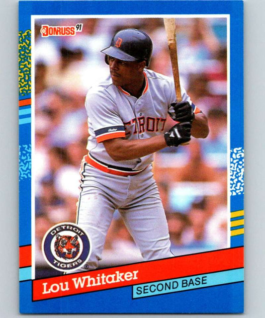 1991 Donruss #174 Lou Whitaker Tigers MLB Baseball Image 1