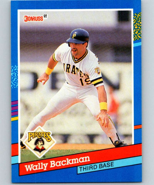 1991 Donruss #177 Wally Backman Pirates MLB Baseball Image 1