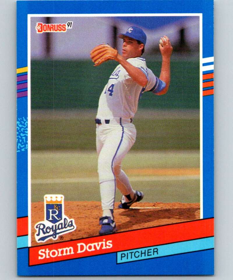 1991 Donruss #185 Storm Davis Royals MLB Baseball Image 1