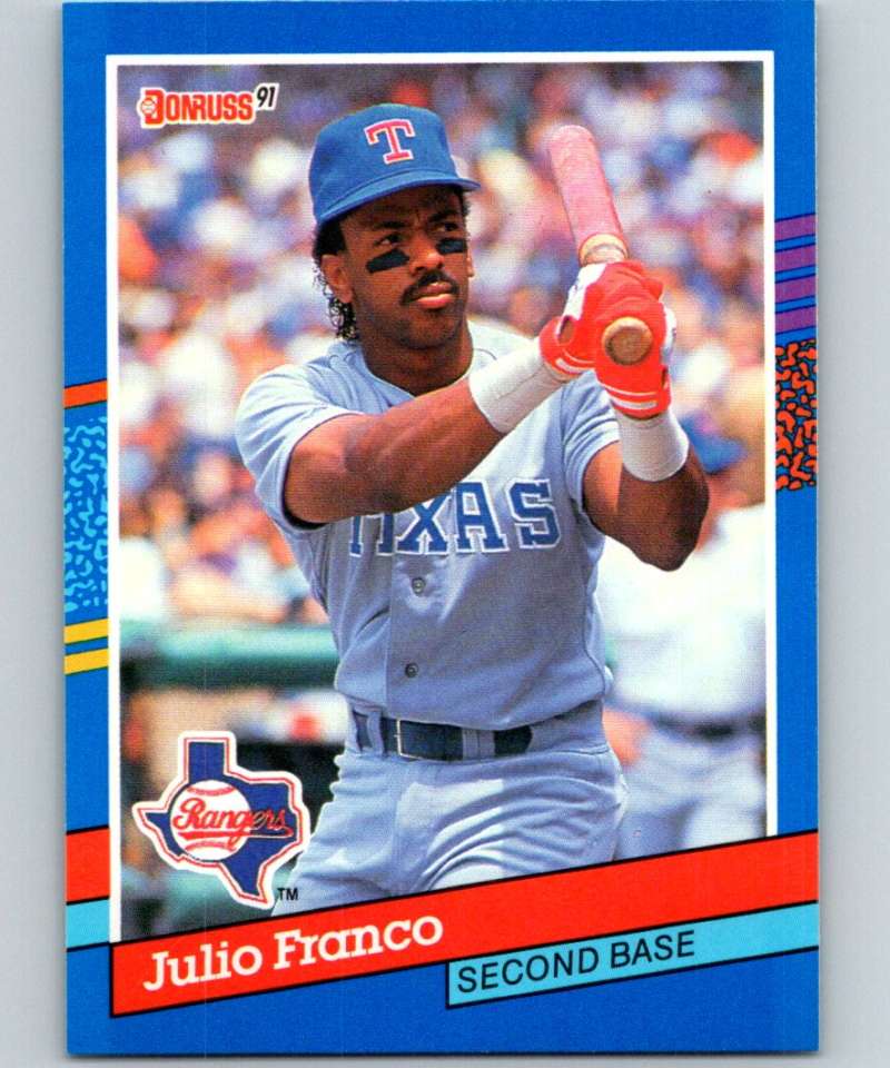 1991 Donruss #192 Julio Franco Rangers MLB Baseball Image 1