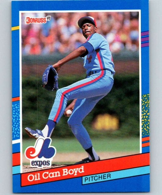 1991 Donruss #194 Oil Can Boyd Expos MLB Baseball Image 1